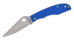 Spyderco Grasshopper Knife Blue G10, Satin 12C27 (C138GBLP)