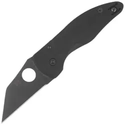 Spyderco MicroJimbo Black G10, Black DLC Plain CPM S30V Knife by Michael Janich (C264GPBK)