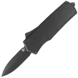 Tekto A5 Spry Mini D/E Black Aluminum OTF Knife, Black CPM S35VN