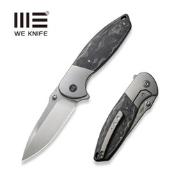 WE Knife Nitro OG Gray Titanium/Marble Carbon Fiber, Hand Rubbed Satin CPM 20CV by Peter Carey (WE23035-1)