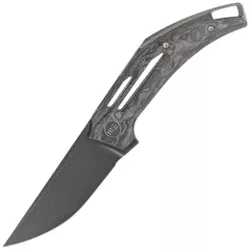 WE Knife Speedliner Shredded Carbon Fiber, Black Stonewashed CPM 20CV by Tashi Bharucha (WE22045B-2)