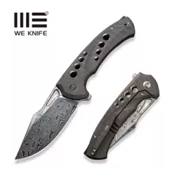 WE Knife Swiftfin Tiger Stripe Titanium, Damasteel Thor (WE23051-DS1)