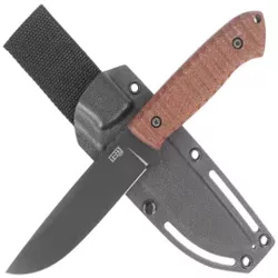 Za-Pas Ultra Outdoor Brown Toxic Micarta, Black Cerakote NMV Knife