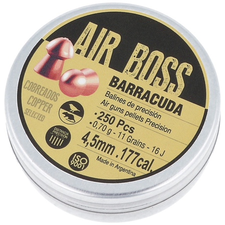 Apolo Air Boss Barracuda Copper AirGun Pellets .177/4.5 mm, 250 pcs 070.g/ 11.0gr (30003)