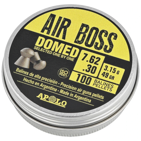 Apolo Air Boss Domed AirGun Pellets .30/7.62 mm, 100 pcs 3.15g/49.0gr (30201)