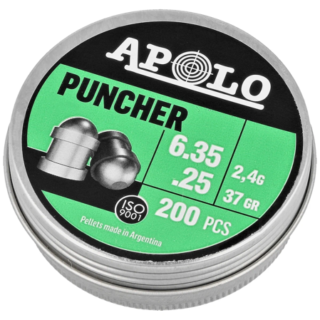 Apolo Puncher AirGun Pellets .25/6.35 mm, 200 pcs 2.40g/37.0gr (19972)