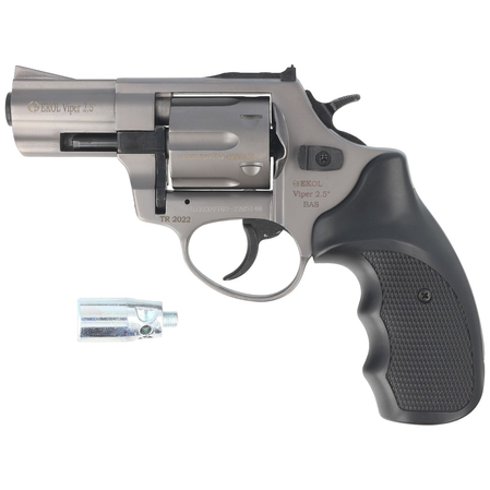 BAS Voltran Ekol Viper 2.5'' Fume cal alarm revolver .22 Long Blanc