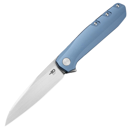 Bestech 9 Blue Titanium, Satin by Hand M390 by BrrKnives (BT2408C)