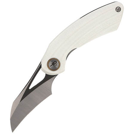 Bestech Bihai White G10, Grey DLC Stonewashed/Satin 14C28N by Ostap Hel Knife (BG53E)