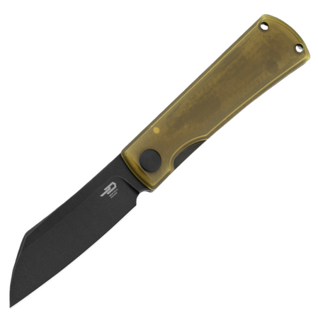 Bestech Bruv Black/Bronze Bead Blasted/Ultem Titanium, Black Stonewashed M390 by Galovic Design Knife (BT2401C)