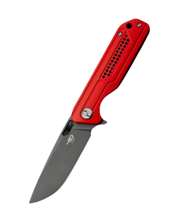 Bestech Circuit Knife Red G10, Grey Titanized K110 (BG35C-2)