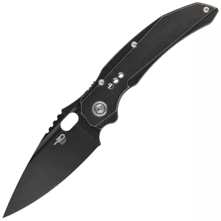 Bestech Exploit Black Stonewashed Titanium, Black Stonewashed S35VN by Todd Knife and Tool (BT2005C)