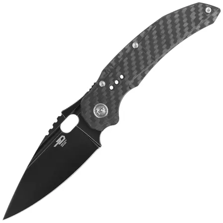 Bestech Exploit Black Titanium/CF, Black Stonewashed CPM S35VN by Todd Knife and Tool (BT2005G)