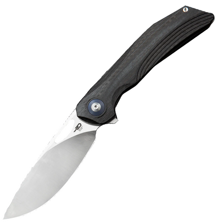 Bestech Falko Black/Beige Carbon Fiber/G10, Satin 154CM by Kombou Knife (BL01A)