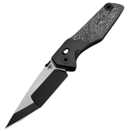 Bestech Knife Cetus Bronze Black Titanium / Carbon Fiber, Black PVD / Satin M390 by Poltergeistworks (BT2304C)