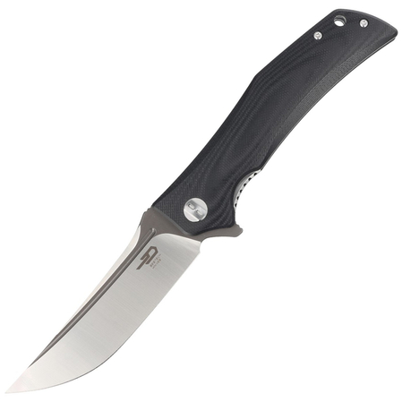 Bestech Knife Scimitar Black G10, Gray / Satin D2 (BG05A-2)