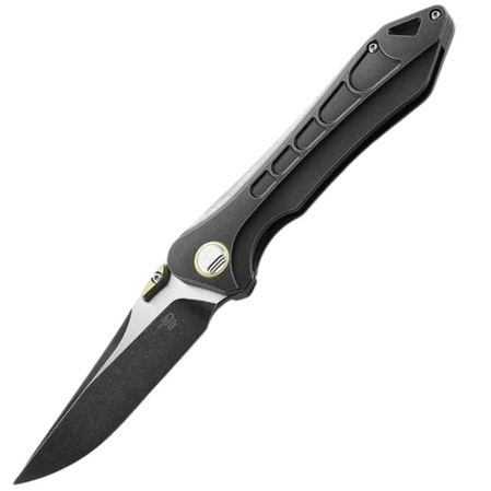 Bestech Knife Supersonic Black Titanium, Black Stonewashed / Satin CPM S35VN (BT1908A)