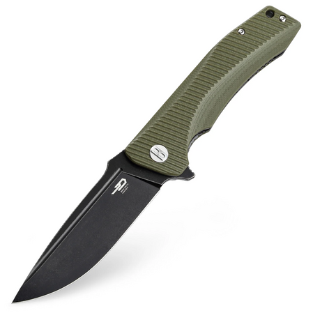 Bestech Mako Green G10, Black Stonewashed K110 Knife (BG27D)