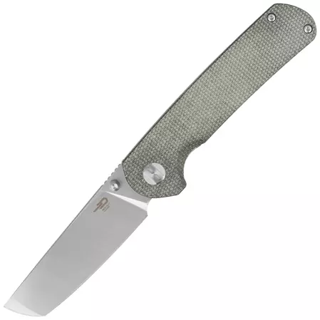 Bestech Sledgehammer Green Micarta, Satin / Stonewashed D2 knife (BG31B-1)