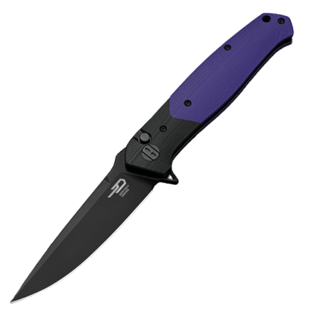 Bestech Swordfish Black/Purple G10, Black PVD 14C28N (BG62C)