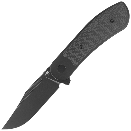 Bestech Vestige Black Titanium/Carbon Fiber Knife, Black Stonewashed MagnaCut by Justin Lundquist (BT2411D)