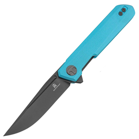 Bestechman Mini Dundee Tiffany Blue G10, Grey PVD D2 by Ostap Hel knife (BMK03L)