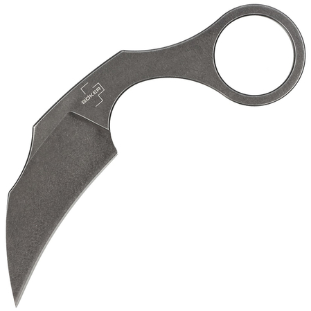 Böker Plus Bad Moon Karambit Neck Knife, Black Stonewash D2 by Simon Frömel (02BO078)