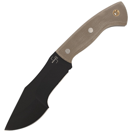 Böker Plus Mini Tracker Brown Micarta, Black 1095 by Dave Wenger (02BO027)