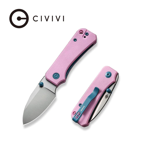 CIVIVI Baby Banter Powder Pink G10, Satin Nitro-V by Ben Petersen (C19068S-10)