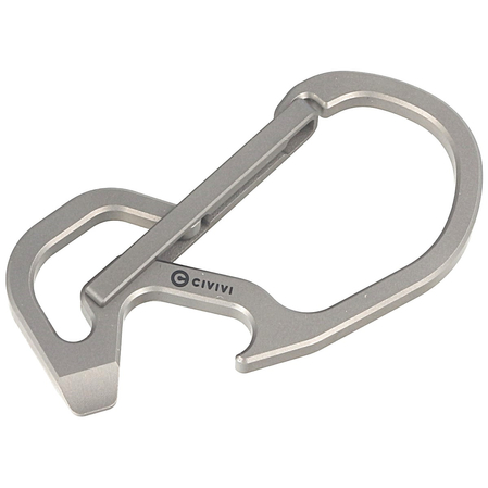 CIVIVI Click Carabiner Keychain Multi-Tool, Gray Titanium (CA-01A)