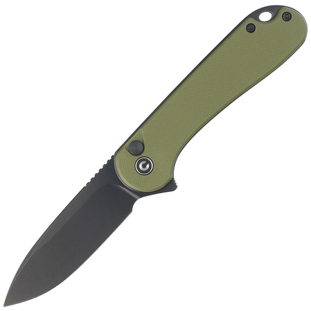 Civivi Button Lock Elementum II Knife OD Green G10, Black Stonewashed Nitro-V (C18062P-3)