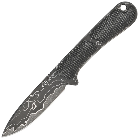 Civivi Knife Mini Elementum Fixed Dark Green Micarta, Damascus (C23010-DS1)