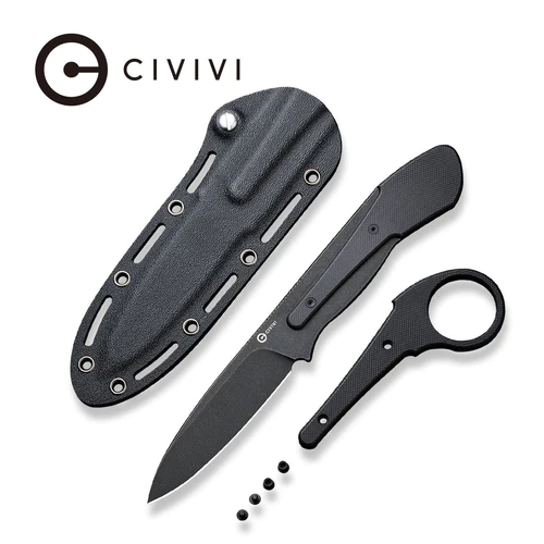 Civivi Knife Varius Black G10, Black Stonewashed D2 by Allen Elishewitz (C22009D-1)