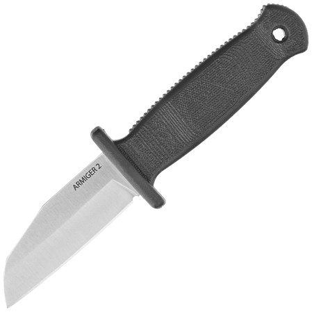 Demko Knife Armiger 2 Shark Foot Black Thermal Plastic Rubber, Satin 4034SS by Andrew Demko (ARM2-4034SS-SF)