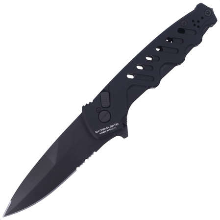 Extrema Ratio Caimano Nero Aluminum Automatic Knife, Black MIL-C N690 (04.1000.0169/BLK)