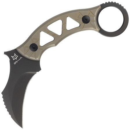 FOX Knife Tribal K Titanium Bronze, Black PVD M390 by Doug Marcaida (FX-803 TiPVD)