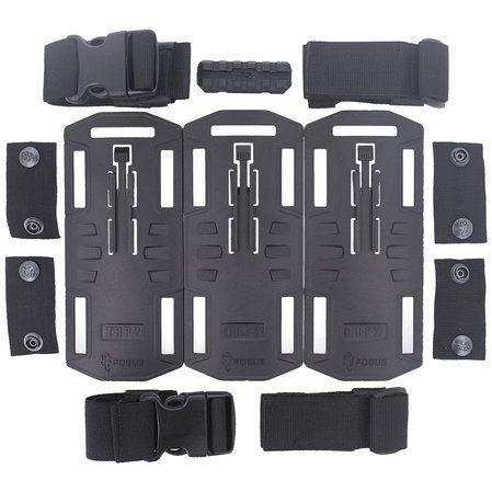 Fobus QuickLock Thigh Rig Platform with 3 QuickLock Plates for Holsters and Pouches (TRP222)