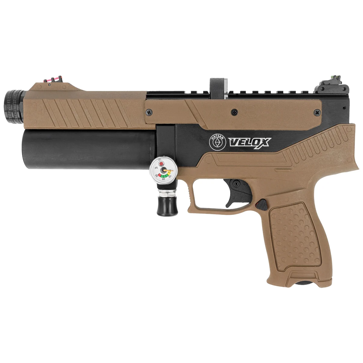 Hatsan Velox .22 / 5.5 mm PCP Semi Auto air pistol FDE