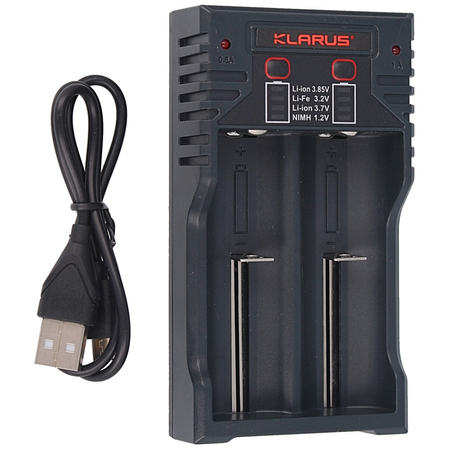 Klarus Charger / PowerBank for two Batteries (K2)