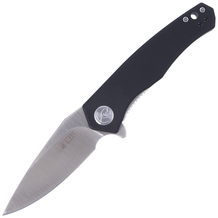 Kubey Knife Cadmus Black G10, Satin D2 by Max (KU055A)