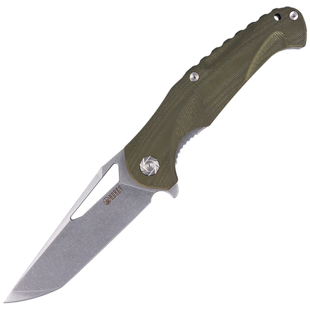 Kubey Knife Dugu Green G10, Stonewashed D2 (KU210B-1)