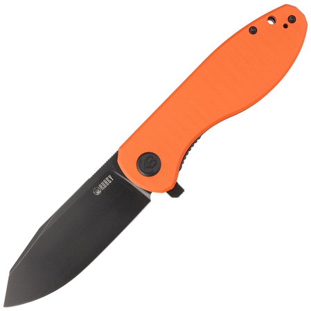 Kubey Knife Master Chief Orange G10, Blackwashed AUS-10 by Keanu Alfaro (KU358E)