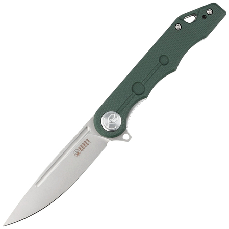 Kubey Knife Mizo Green G10, Bead Blast AUS-10 by Tiguass (KU312F)