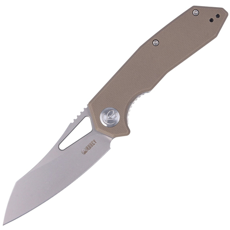 Kubey Knife New Vagrant Tan G10, Sandblast AUS-10 (KU291B)