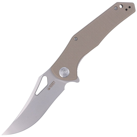 Kubey Knife Phemius Tan G10, Bead Blasted D2 (KU149B)