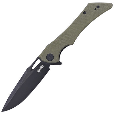 Kubey Raven Knife Green G10, Dark Stonewashed AUS-10 by Jelly Jerry (KB245I)