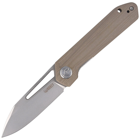 Kubey Royal Knife Tan G10, Beadblasted D2 by Colin Maisonpierre (KU321D)