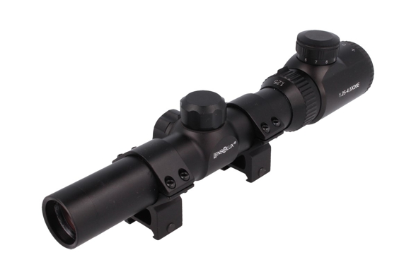 Lensolux Rifle Scope 1.25-4.5x26E, reticle 4 Red Dot illuminated (19304)