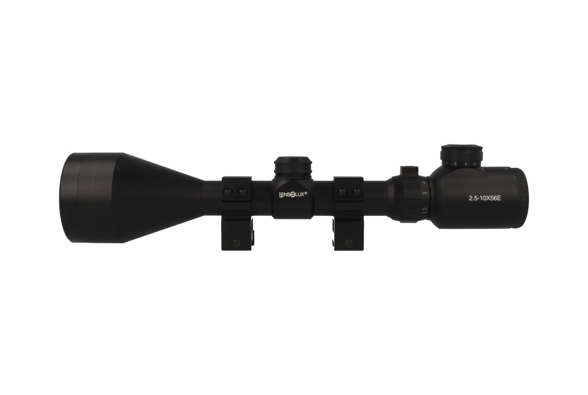 Lensolux Rifle Scope 2.5-10x56E, reticle 4 Red Dot illuminated (19314)