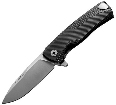 LionSteel ROK Black Aluminium, Satin M390 by Molletta Knife (ROK A BS)